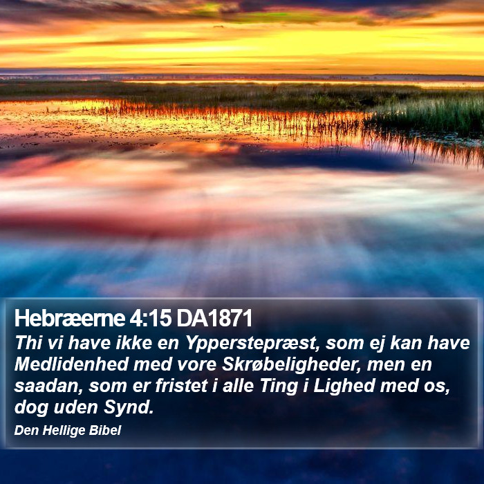 Hebræerne 4:15 DA1871 Bible Study