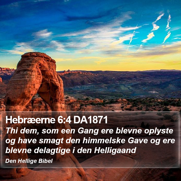 Hebræerne 6:4 DA1871 Bible Study