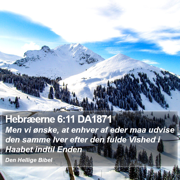 Hebræerne 6:11 DA1871 Bible Study