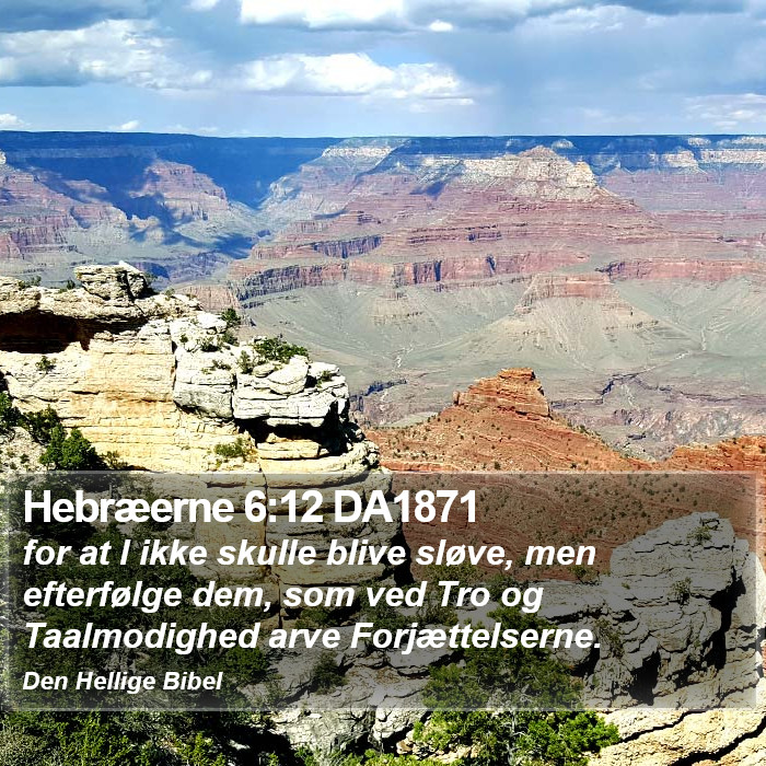 Hebræerne 6:12 DA1871 Bible Study