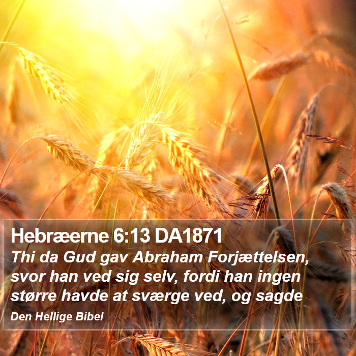 Hebræerne 6:13 DA1871 Bible Study