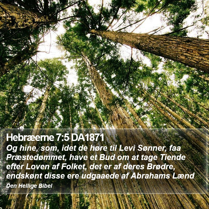 Hebræerne 7:5 DA1871 Bible Study