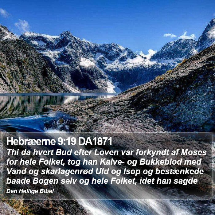 Hebræerne 9:19 DA1871 Bible Study