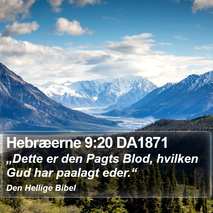 Hebræerne 9:20 DA1871 Bible Study