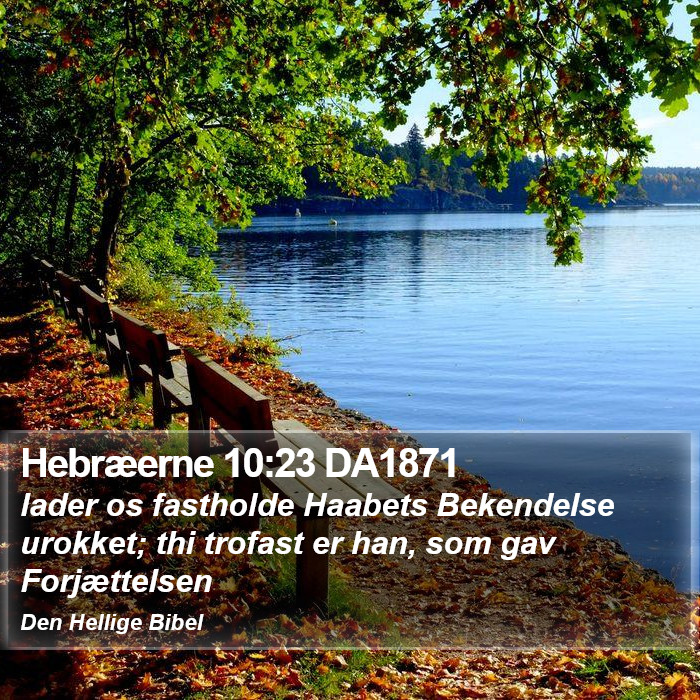 Hebræerne 10:23 DA1871 Bible Study