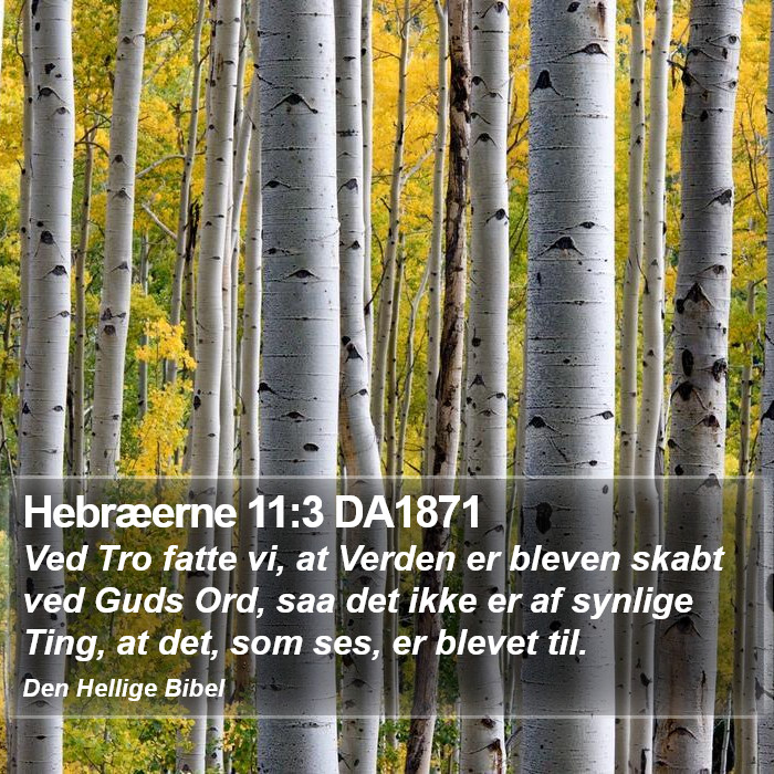 Hebræerne 11:3 DA1871 Bible Study