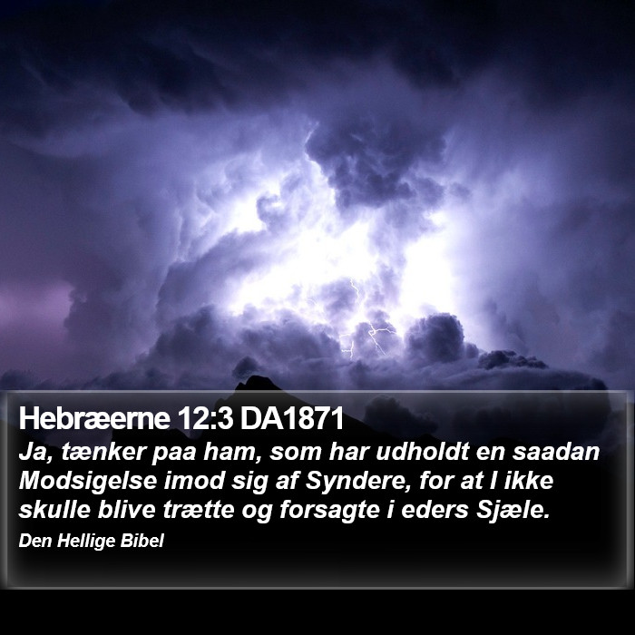 Hebræerne 12:3 DA1871 Bible Study