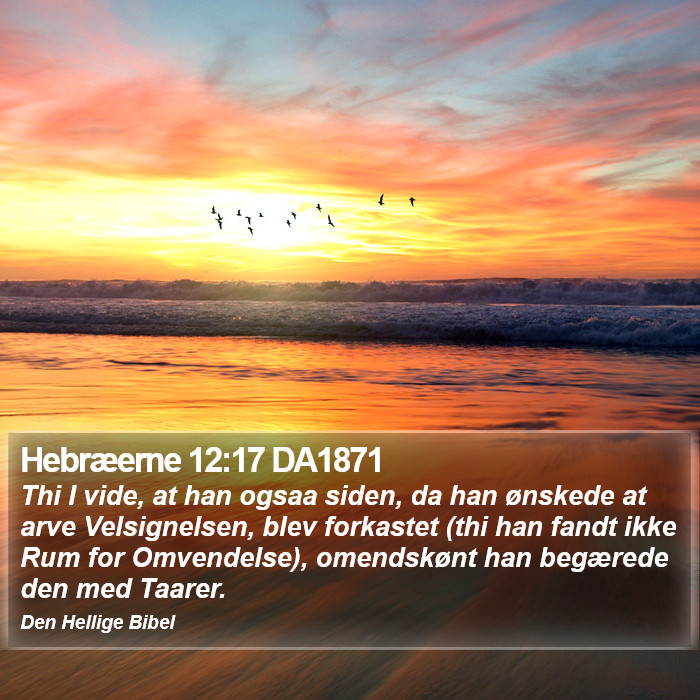 Hebræerne 12:17 DA1871 Bible Study