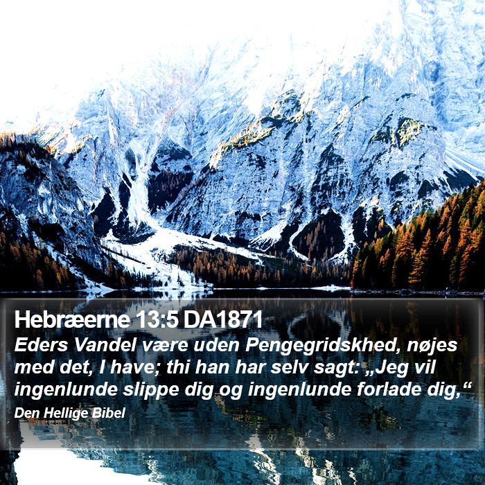 Hebræerne 13:5 DA1871 Bible Study