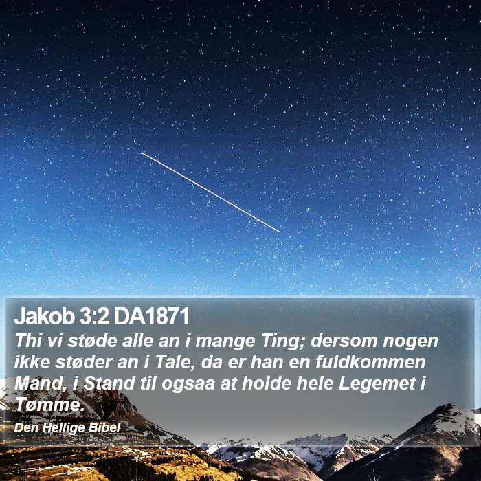 Jakob 3:2 DA1871 Bible Study