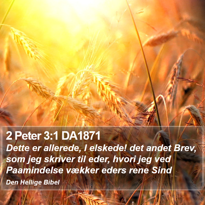 2 Peter 3:1 DA1871 Bible Study