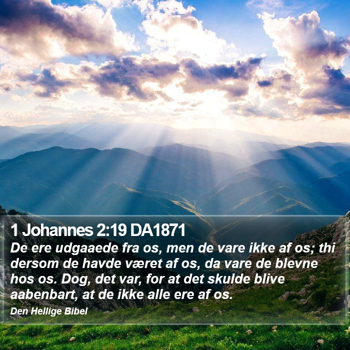 1 Johannes 2:19 DA1871 Bible Study