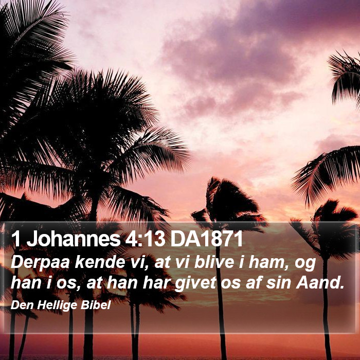 1 Johannes 4:13 DA1871 Bible Study