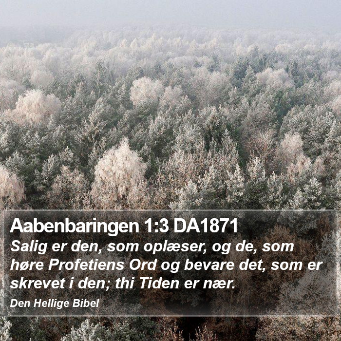 Aabenbaringen 1:3 DA1871 Bible Study