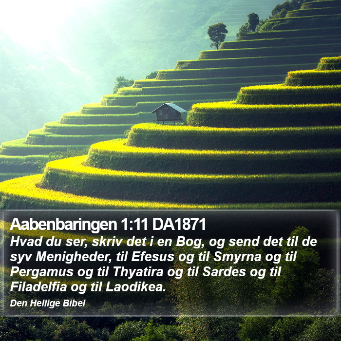 Aabenbaringen 1:11 DA1871 Bible Study