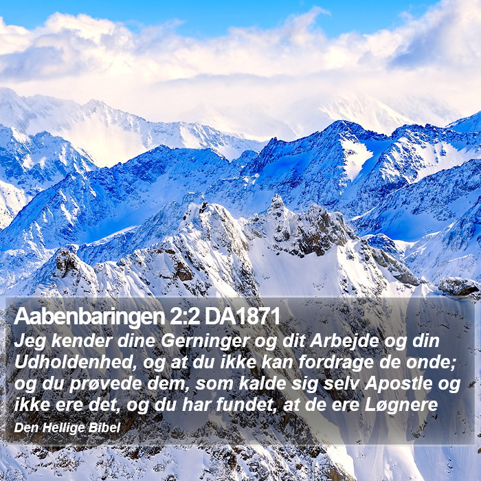 Aabenbaringen 2:2 DA1871 Bible Study