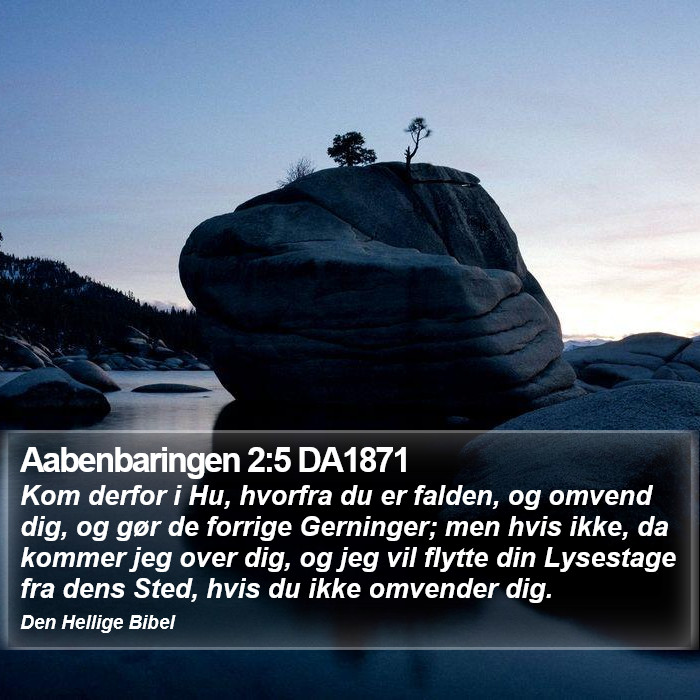 Aabenbaringen 2:5 DA1871 Bible Study