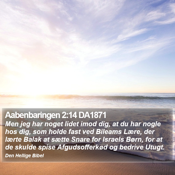 Aabenbaringen 2:14 DA1871 Bible Study