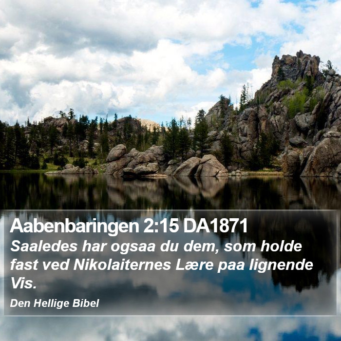 Aabenbaringen 2:15 DA1871 Bible Study