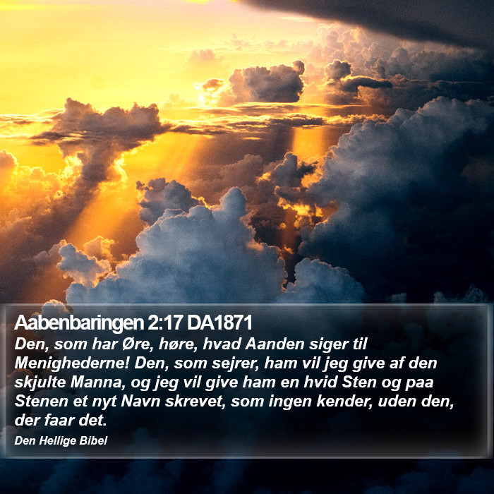 Aabenbaringen 2:17 DA1871 Bible Study