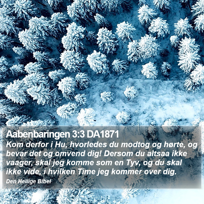 Aabenbaringen 3:3 DA1871 Bible Study