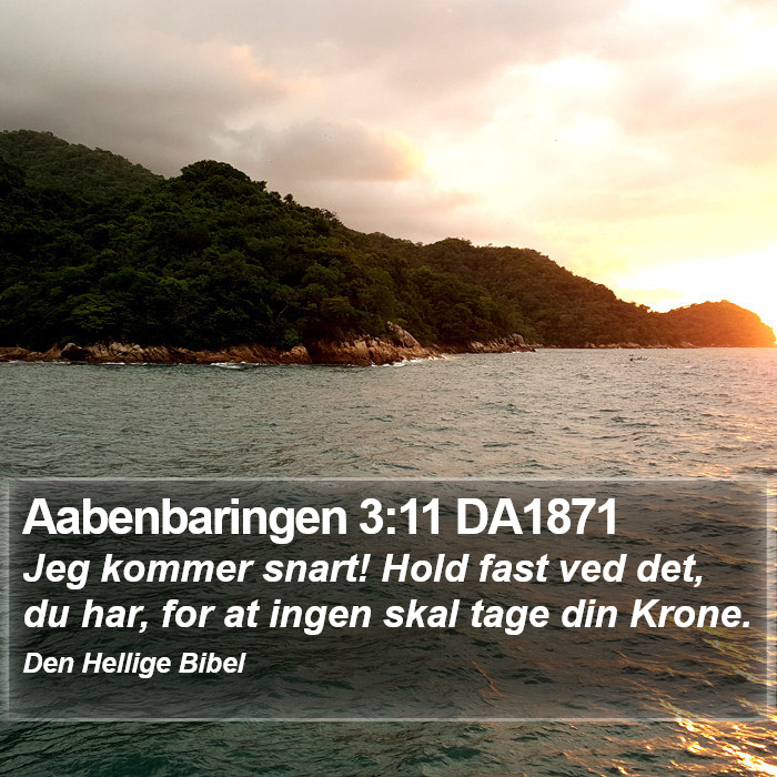 Aabenbaringen 3:11 DA1871 Bible Study