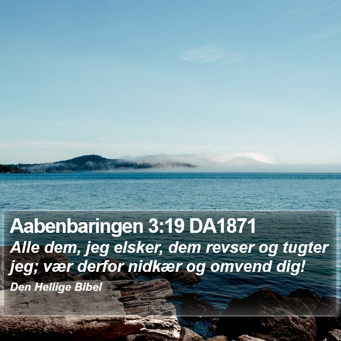 Aabenbaringen 3:19 DA1871 Bible Study