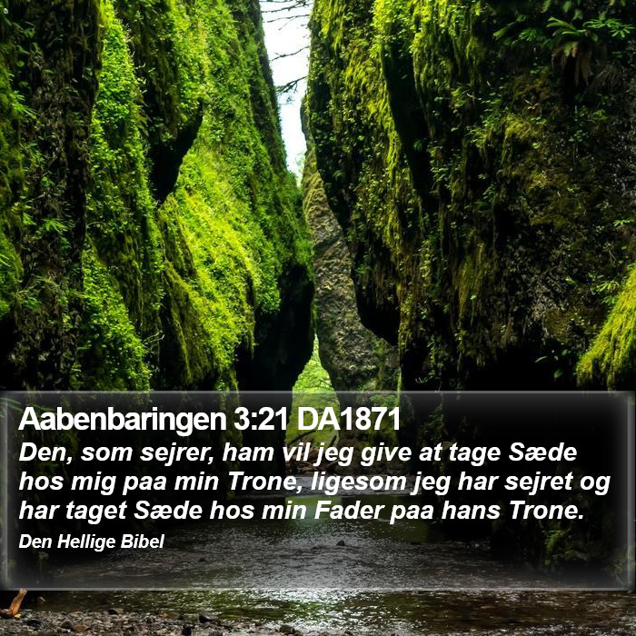 Aabenbaringen 3:21 DA1871 Bible Study