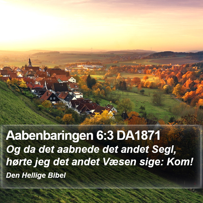 Aabenbaringen 6:3 DA1871 Bible Study