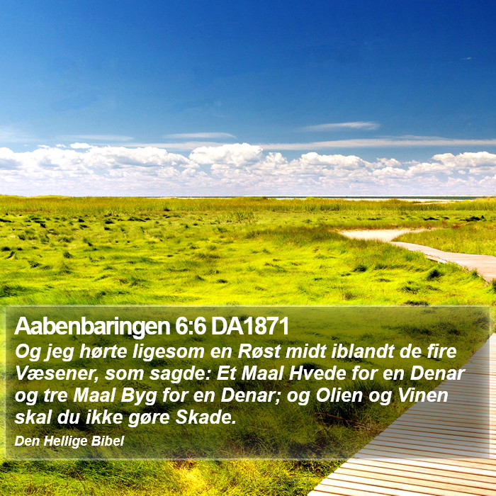 Aabenbaringen 6:6 DA1871 Bible Study