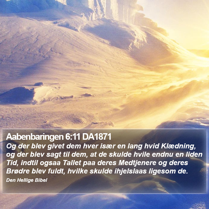 Aabenbaringen 6:11 DA1871 Bible Study