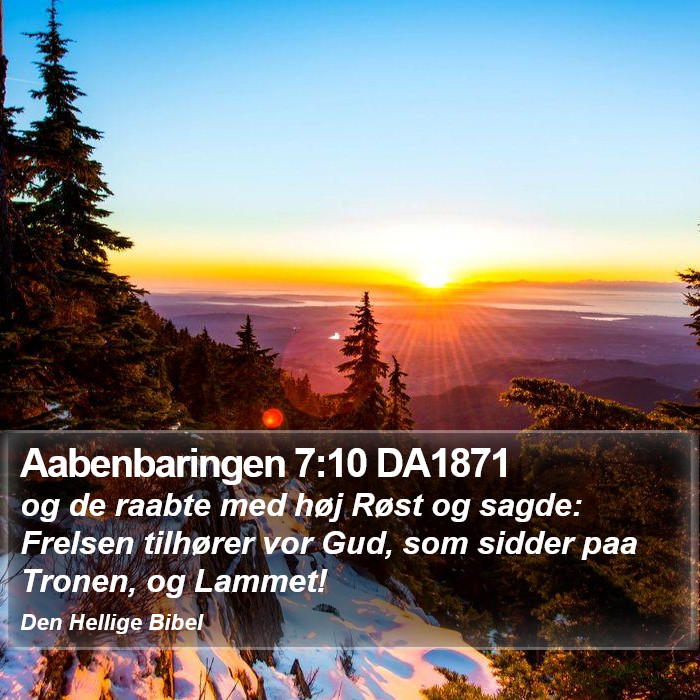 Aabenbaringen 7:10 DA1871 Bible Study