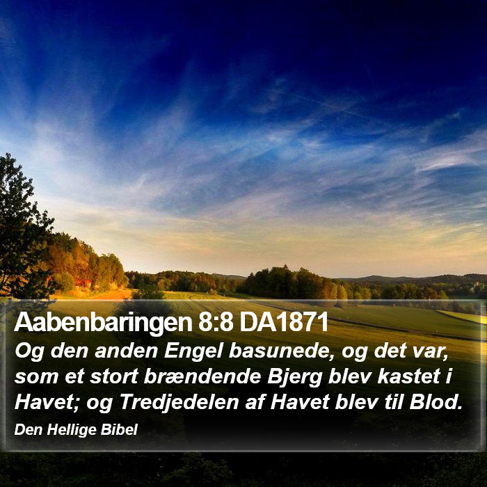 Aabenbaringen 8:8 DA1871 Bible Study