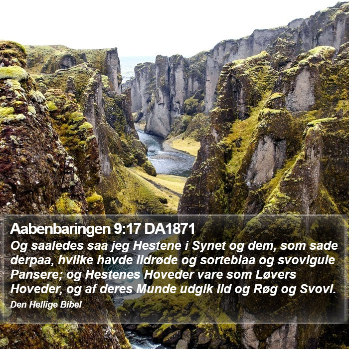 Aabenbaringen 9:17 DA1871 Bible Study