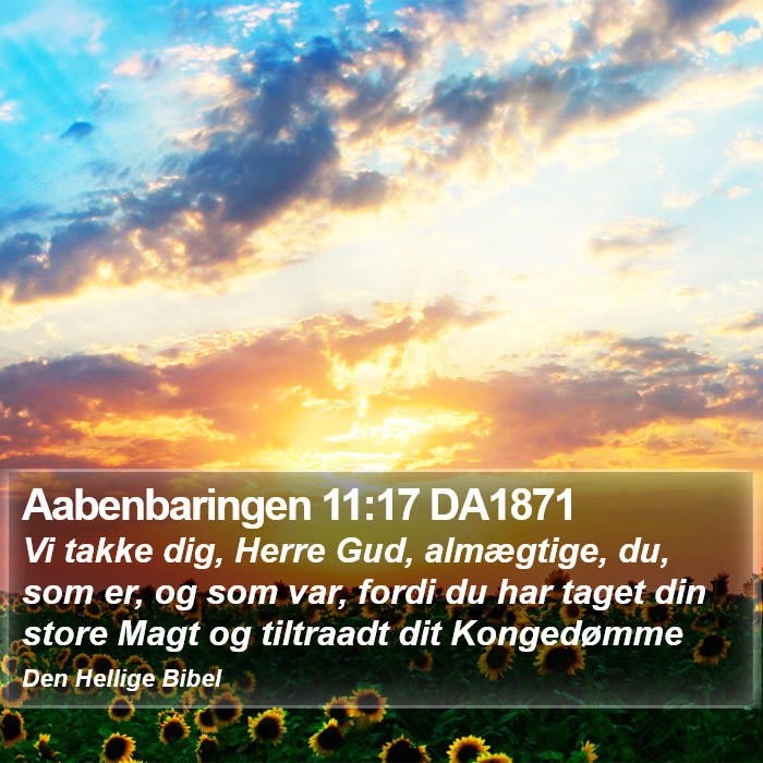 Aabenbaringen 11:17 DA1871 Bible Study