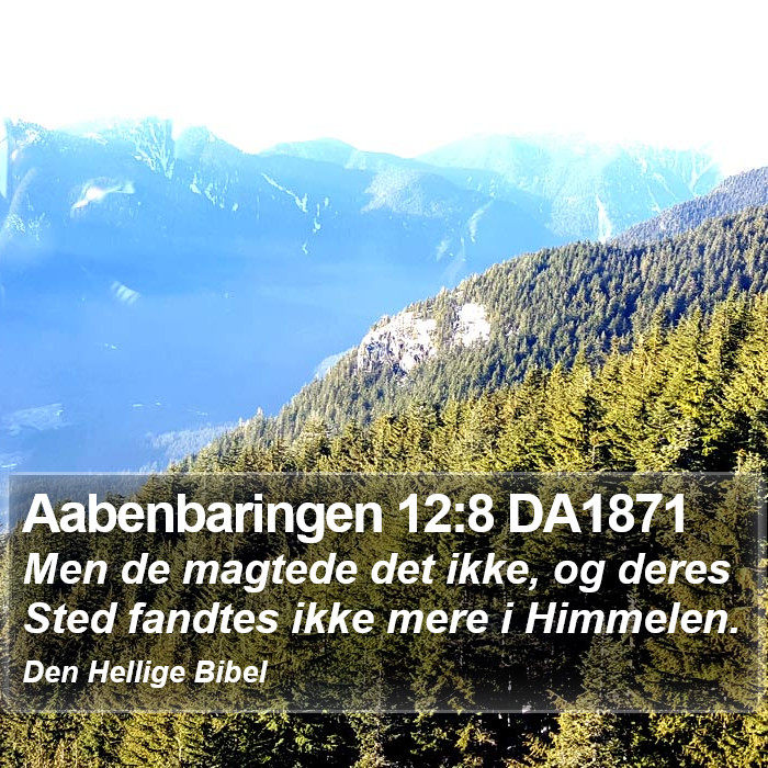 Aabenbaringen 12:8 DA1871 Bible Study