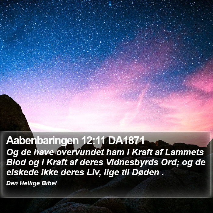 Aabenbaringen 12:11 DA1871 Bible Study