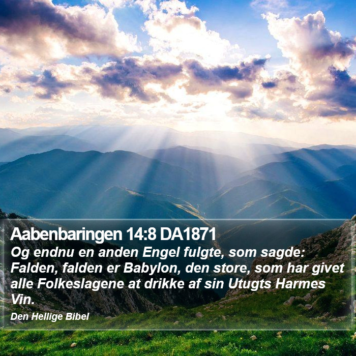 Aabenbaringen 14:8 DA1871 Bible Study