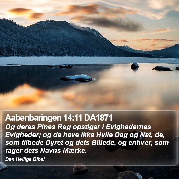 Aabenbaringen 14:11 DA1871 Bible Study