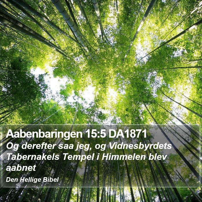 Aabenbaringen 15:5 DA1871 Bible Study