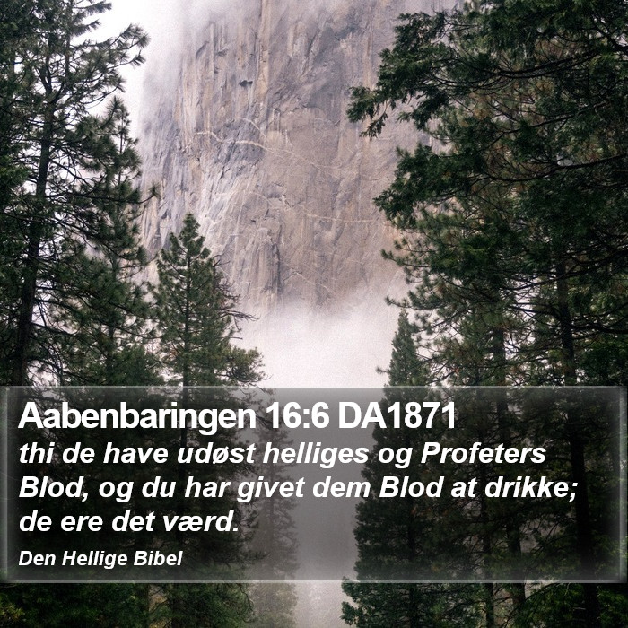 Aabenbaringen 16:6 DA1871 Bible Study