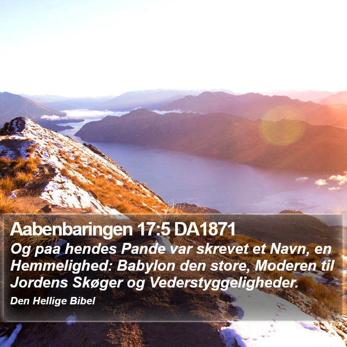 Aabenbaringen 17:5 DA1871 Bible Study