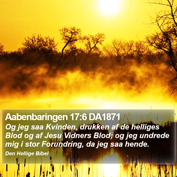 Aabenbaringen 17:6 DA1871 Bible Study