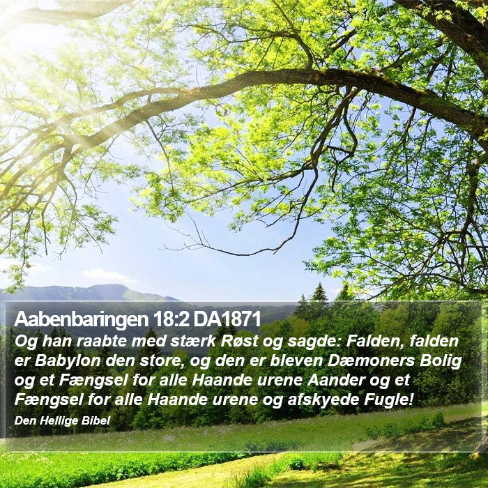 Aabenbaringen 18:2 DA1871 Bible Study