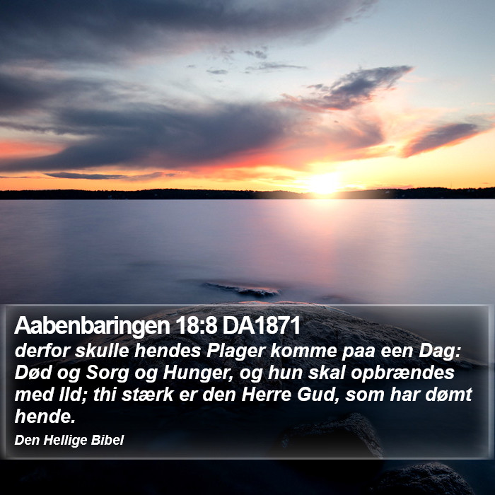 Aabenbaringen 18:8 DA1871 Bible Study