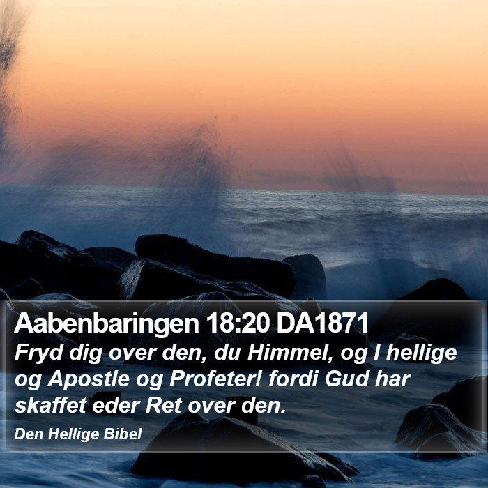 Aabenbaringen 18:20 DA1871 Bible Study