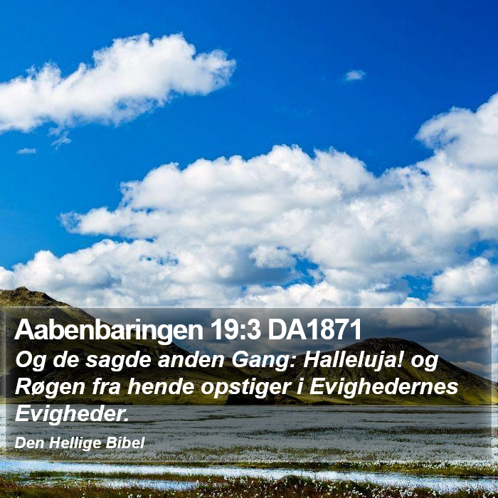 Aabenbaringen 19:3 DA1871 Bible Study