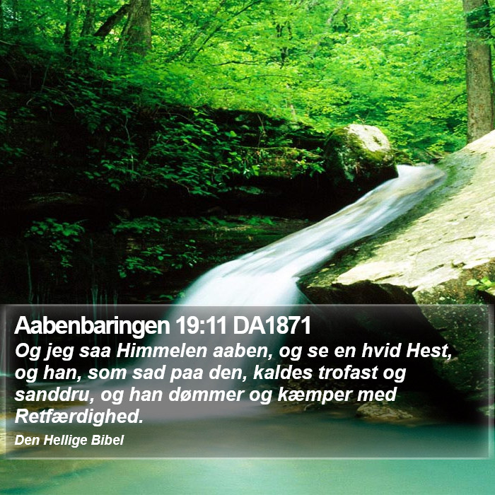 Aabenbaringen 19:11 DA1871 Bible Study