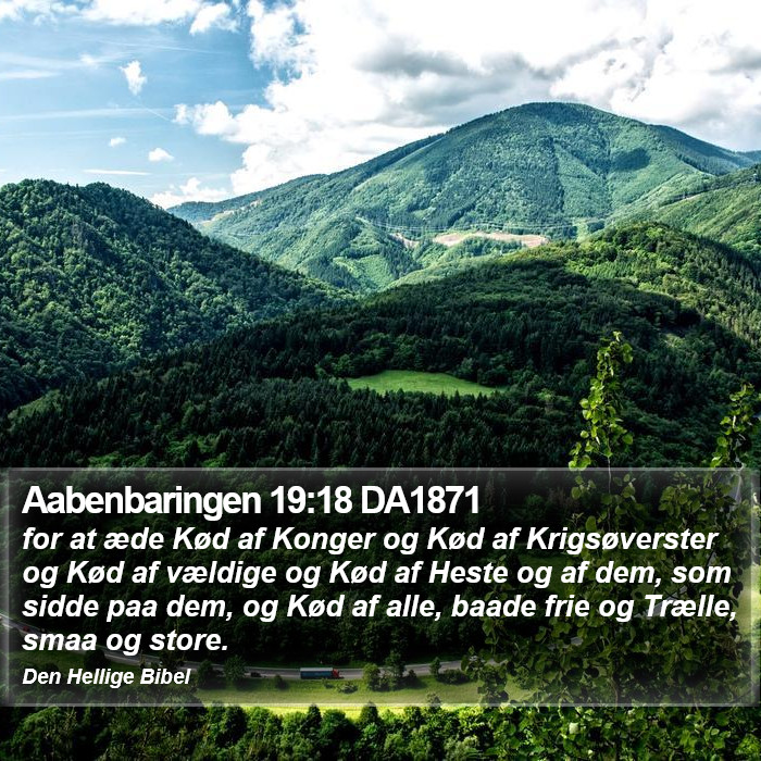 Aabenbaringen 19:18 DA1871 Bible Study