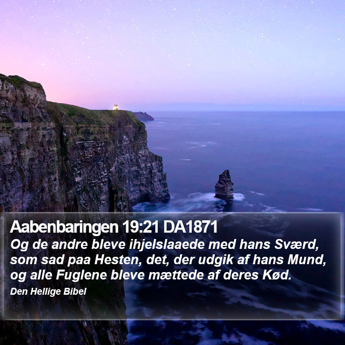 Aabenbaringen 19:21 DA1871 Bible Study